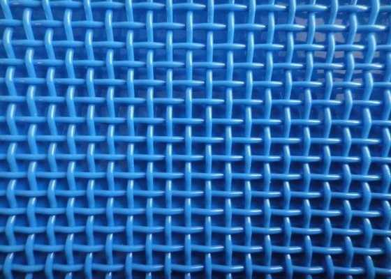 1.85mm Thickness Blue Polyester Linear Screen Mesh Belt For Products Drying