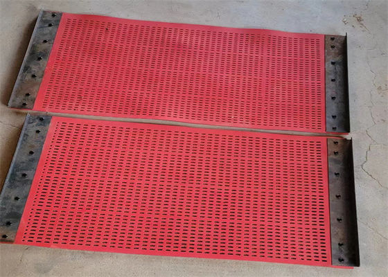8mm Thickness Round Hole Self-Cleaning Vibrating Rubber Screen Panel with Hook Installation