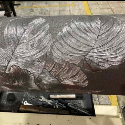 Wallpaper Embossing Roller with 100-1500mm Diameter Chrome Plating and HV1100/HRC62 Hardness