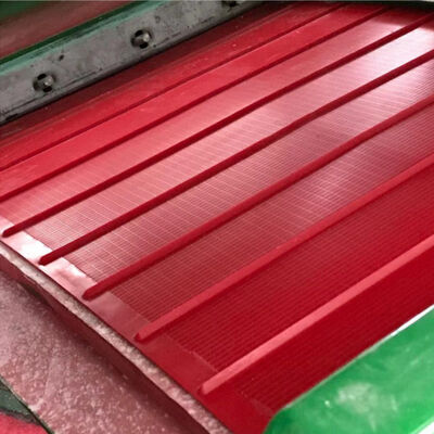 Red Color High Wear Resistant Wet  Urethane Screens 1040*700mm