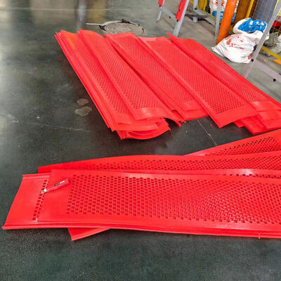Polyurethane Flip-Flop Screen Panel with 12mm Holes and 8mm Thickness for Anti-Clogging Construction Material Screening