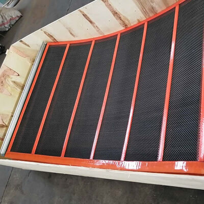 Crimped Woven Poly Ripple Self Cleaning Screen Mesh For Black Mining Sieves In Vibrating Screen