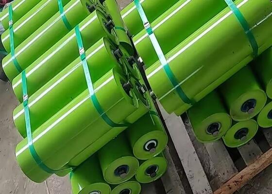 Weather Resistant Rubber Disc Conveyor Roller for Outdoor Mine