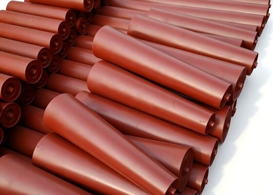 Conveyor Belt Carrying Roller Carbon Steel Mining Idler High Load Capacity Design