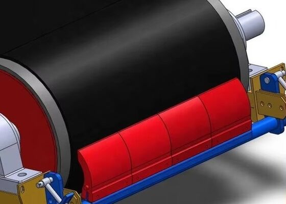 Polyurethane Conveyor Scraper with Alloy Steel Holder High Efficiency Belt Cleaning