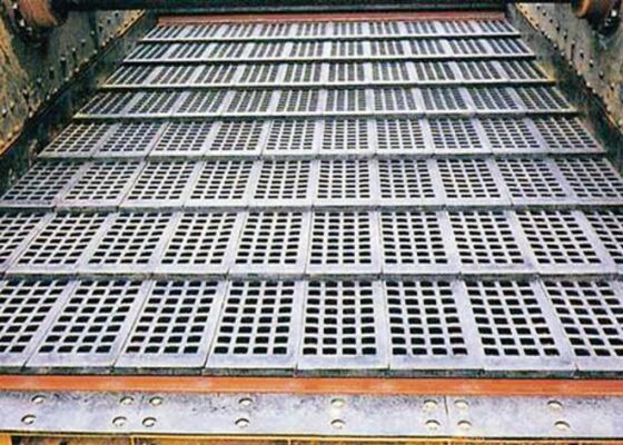 Industrial Mining Rubber Deck Panel with Custom Apertures