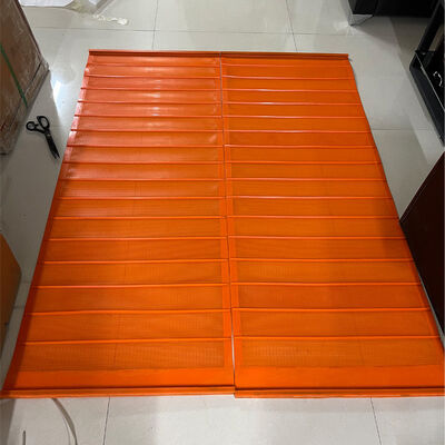 Czerwony PU Screen Mat 5,0mm Mesh z wysoką odpornością na zużycie i szybką instalacją do grubości agregatu