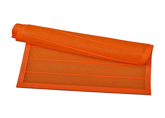 Siatka z poliuretanu pomarańczowa, drobna, 700mm x 1040mm, z szerokością oczek 0.075mm-1.5mm i żywotnością 6-12 miesięcy do kopalni