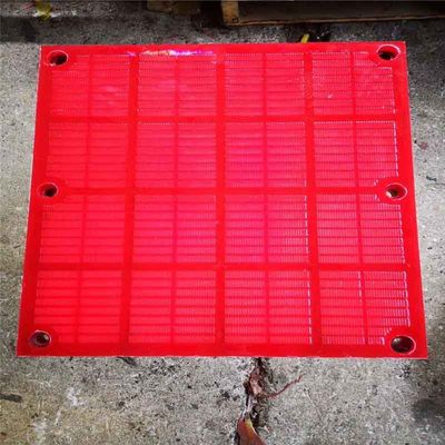 Sprzęt wydobywczy Panel ekranu odwodniającego poliuretanowego z otworem otworu 0,1 mm i stalową ramą wzmocnioną w rozmiarze 305x305 mm