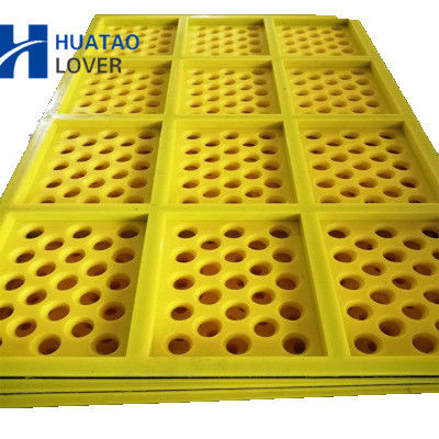 Okrągła otwór niestandardowy typu otworu Polyurethane Screen Mat z wbudowaną ramą stalową do wydobycia